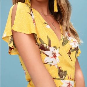 WORN ONCE! “Heart of Marigold” Wrap Maxi Dress